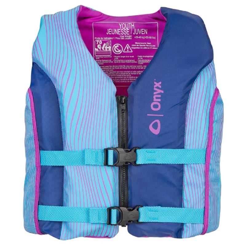 Onyx Outdoor Onyx Shoal All Adventure Youth Paddle &amp; Water Sports Life Jacket - Blue