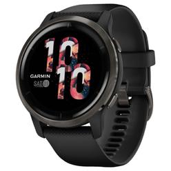 GARMIN(R) Garmin Venu 2, Gps Smartwatch With Advanced Health Monitoring And Fitness Features, Slate Bezel With Black Case And Silicone Ban