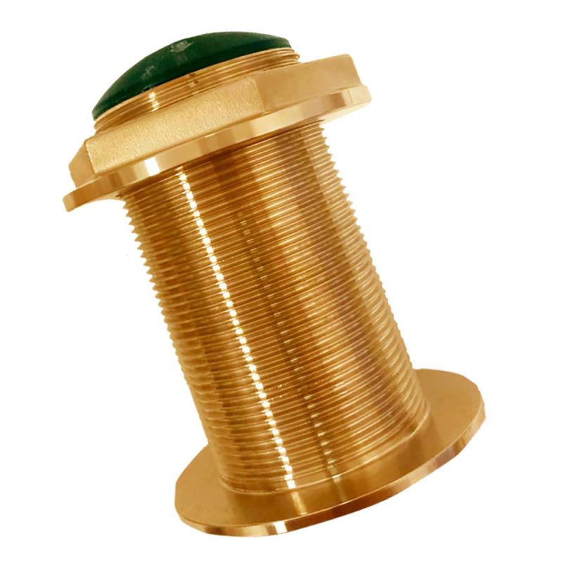 SI-TEX Bronze Low-Profile Thru-Hull High-Frequency CHIRP Transducer - 600W, 18&d