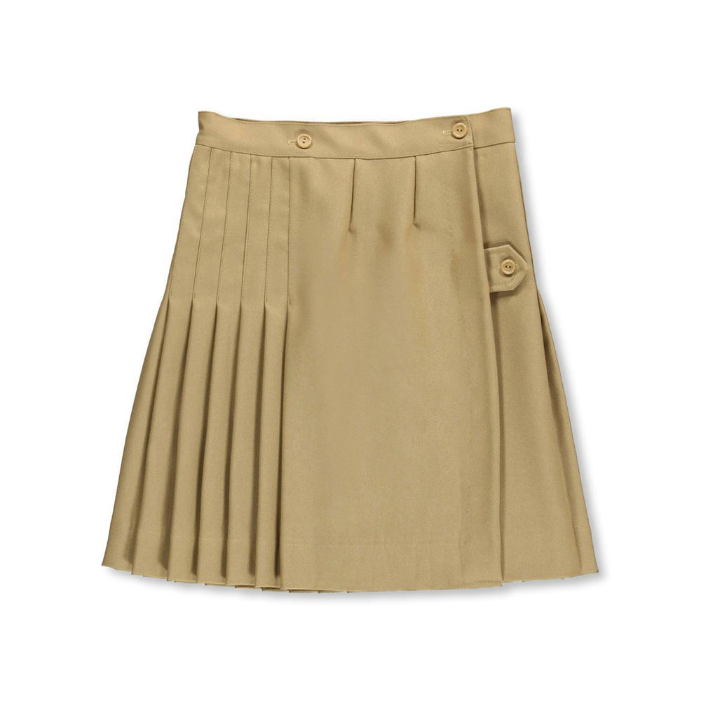 Cookie's Brand Big Girls' Kilt Skirt with Tabs (Sizes 7 - 20) - khaki, 7