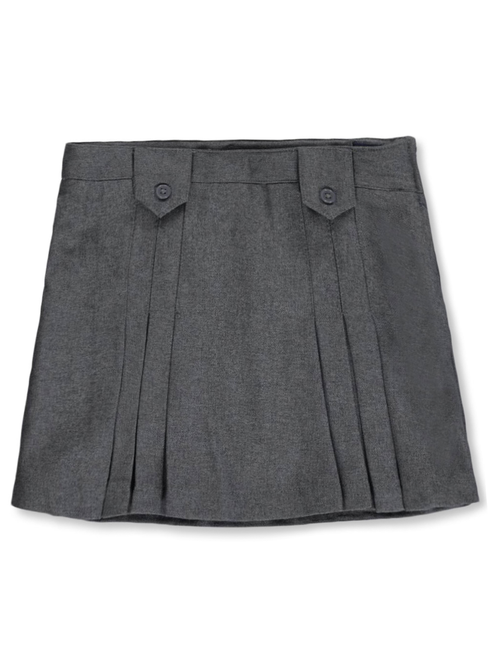 At School by French Toast French Toast Little Girls' Pleat & Tab Skirt (Sizes 4 - 6X) - gray, 4