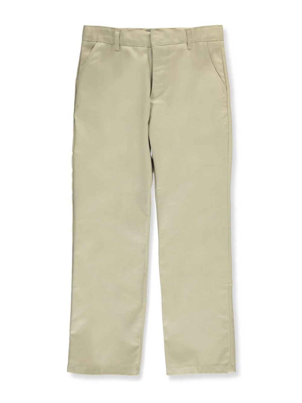 At School by French Toast French Toast Big Boys' Husky Flat Front Wrinkle No More Double Knee Pants (Husky Sizes) - khaki, 16h