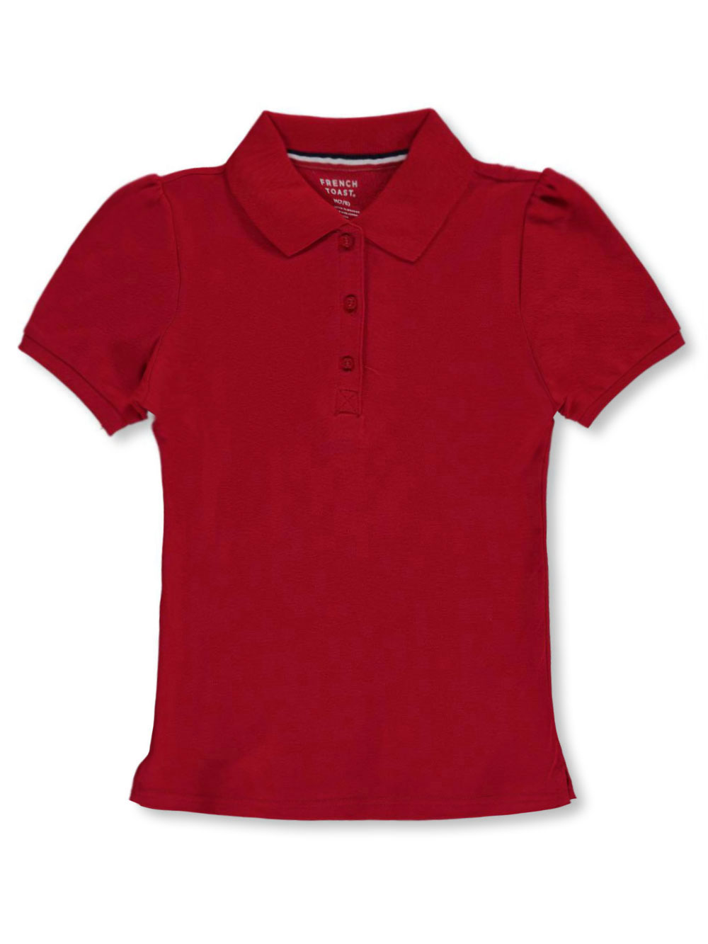 At School by French Toast French Toast Girls' S/S Knit Polo - red, 4/5