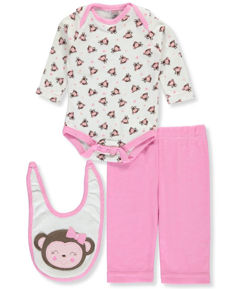 Swiggles Baby Girls 3 Piece Layette Set