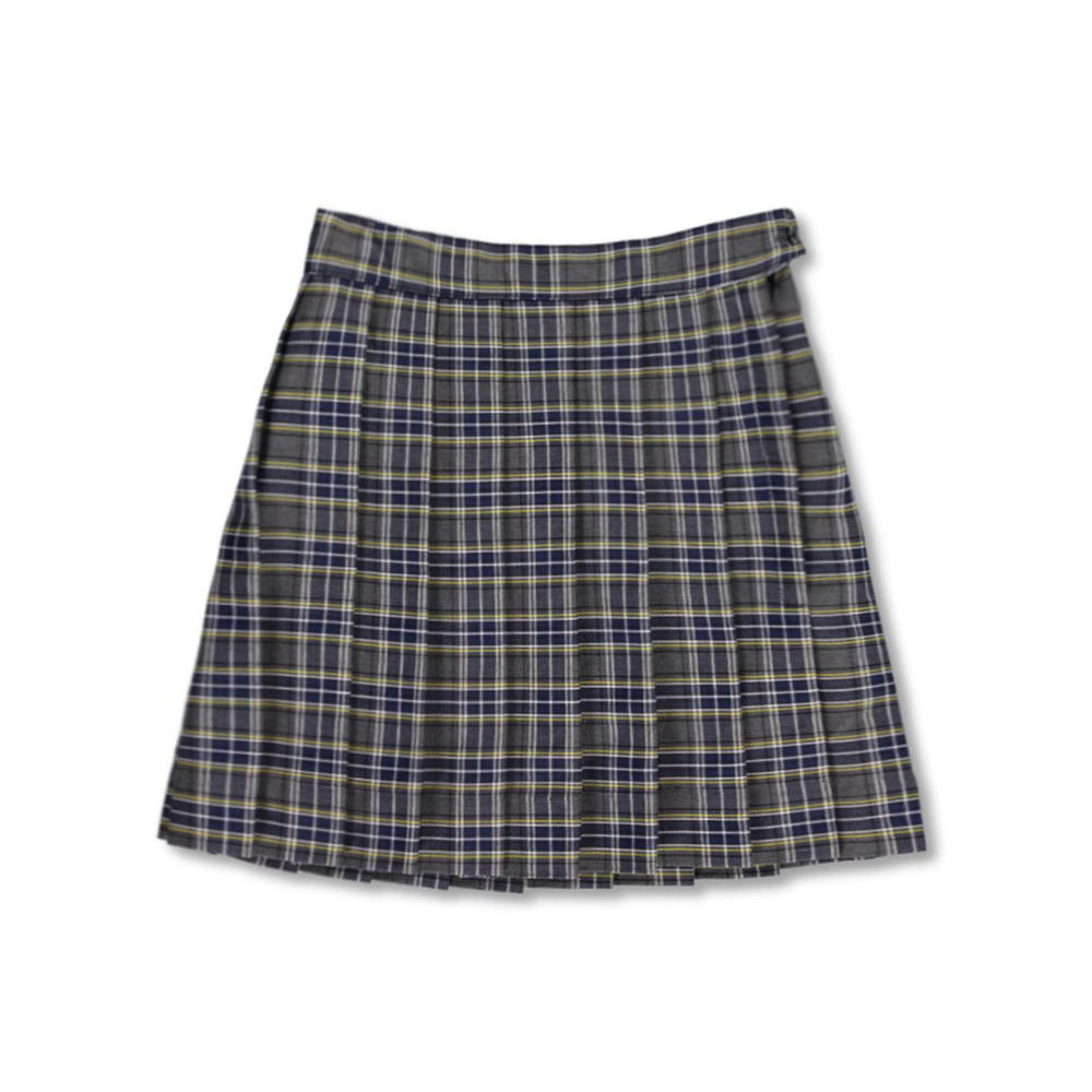 Cookie's Brand Little Girls' "Ruby" Pleated Skirt (Sizes 2 - 6X) - gray/blue/white/gold *plaid #42*, 4