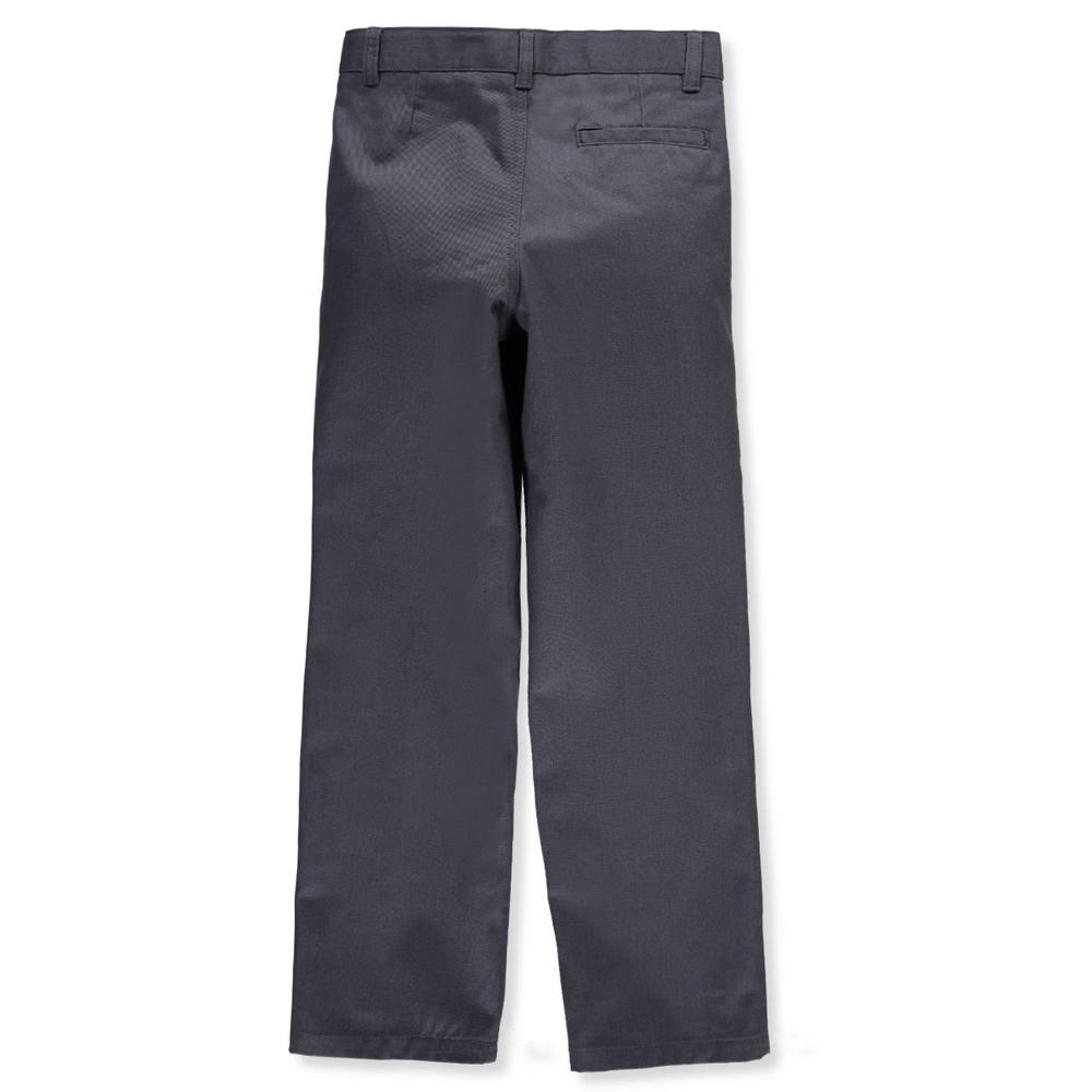 At School by French Toast French Toast Big Boys' Pleated Wrinkle No More Double Knee Pants (Sizes 8 - 20) - gray, 20