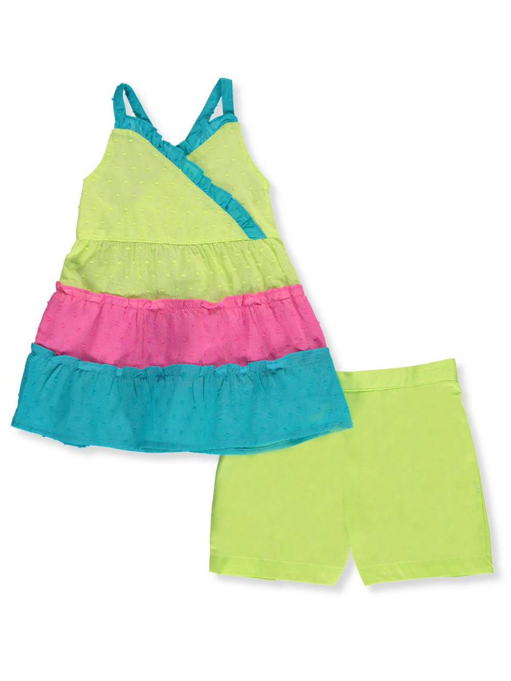 Park Bench Kids Little Girls Toddler 2 Piece Short Set Outfit