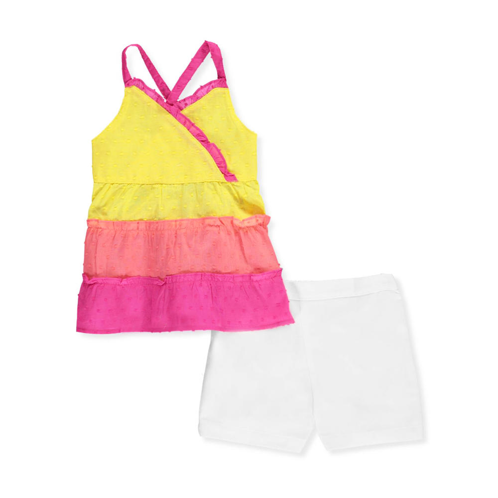 Park Bench Kids Little Girls Toddler 2 Piece Short Set Outfit