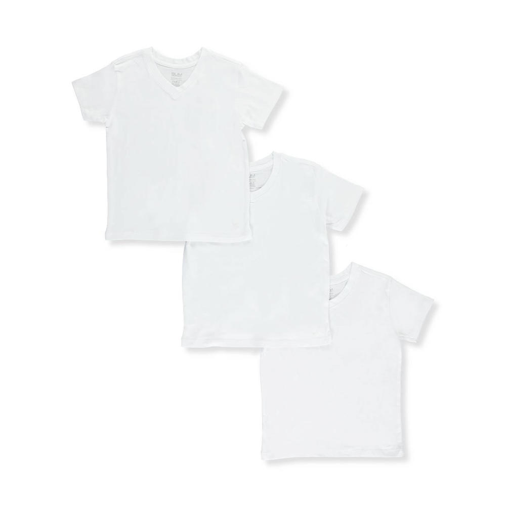 BUM Equipment Little Boys' Toddler 3-Pack V-Neck T-Shirts (Sizes 2T - 4T)