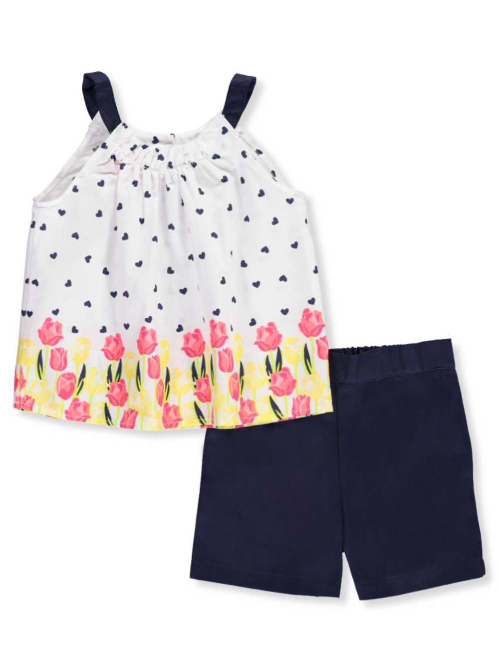 Park Bench Kids Little Girls Toddler 2 Piece Short Set Outfit
