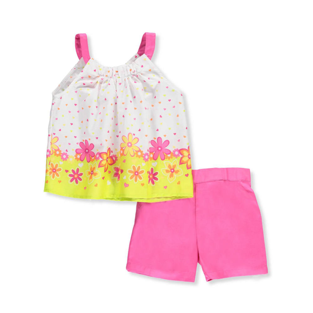 Park Bench Kids Little Girls Toddler 2 Piece Short Set Outfit
