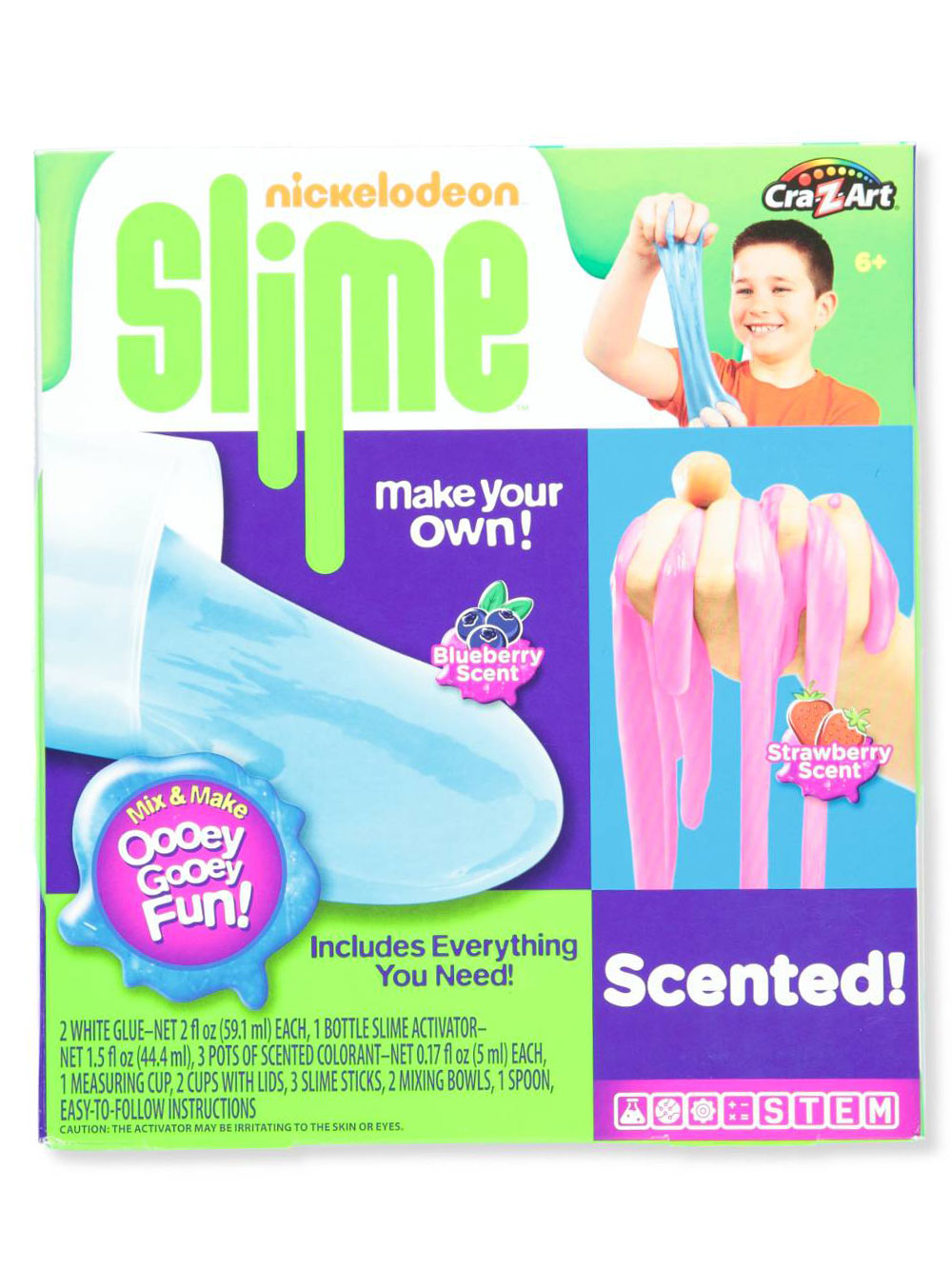 Cra Z Art Nickelodeon Scented Slime Making Kit Colors As