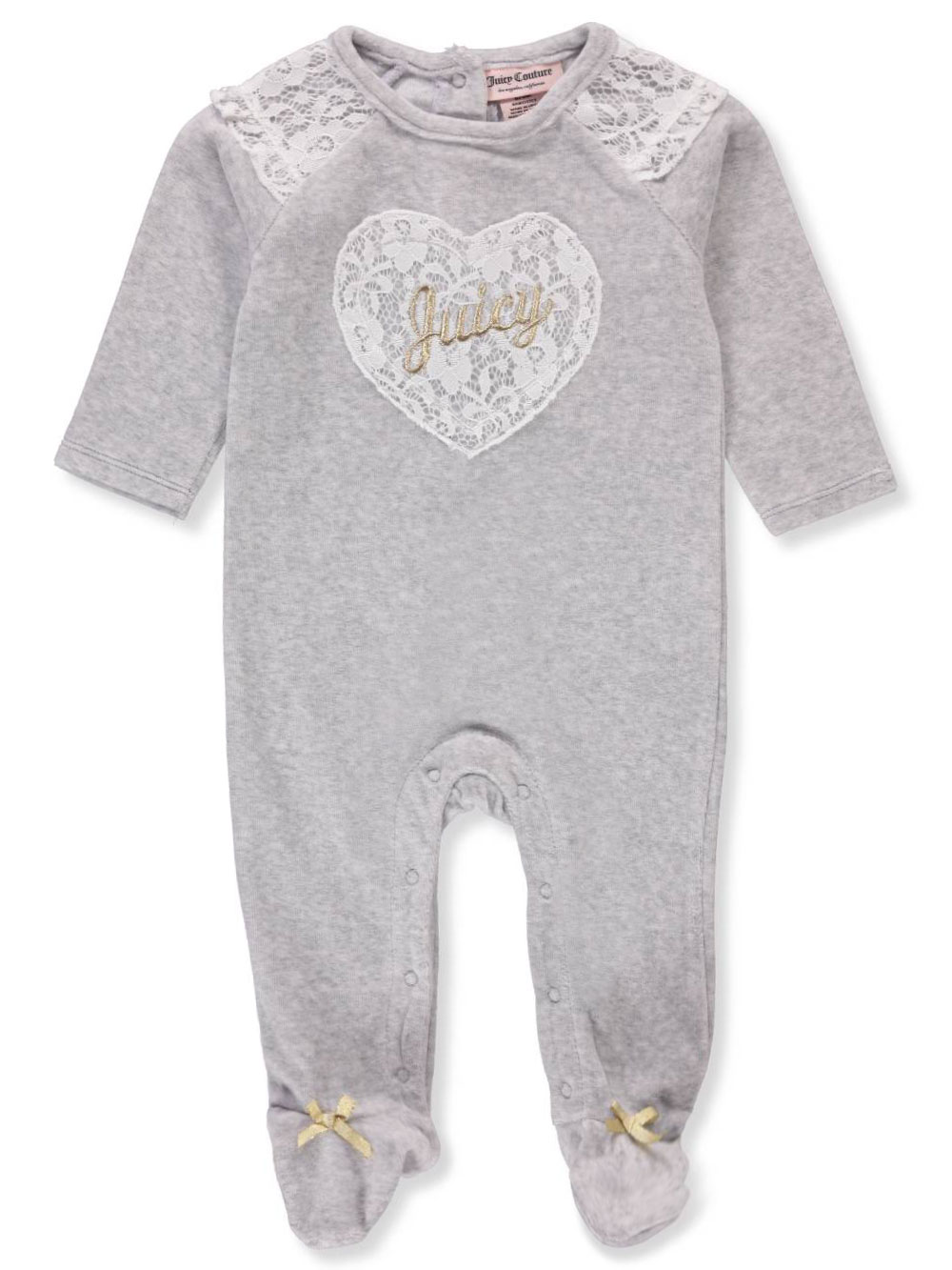 Juicy Couture Baby Girls Footed Coverall