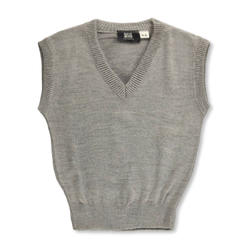 Girls T Q Knits Unisex Sweater Vest Sizes 8 Gray 16 L