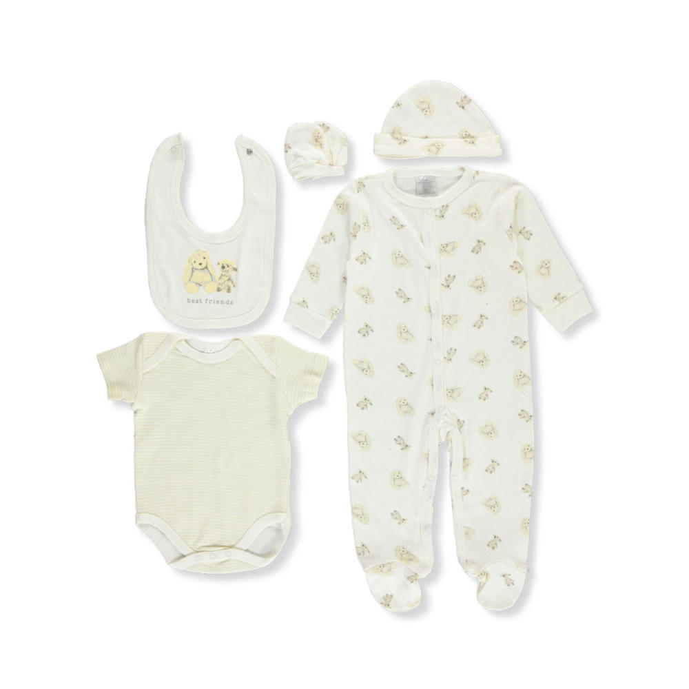 Girls Bebe Calin Unisex Baby Best Friends 5 Piece Layette Set Girls Bebe Calin Unisex Baby Best Friends 5 Piece Layette Set