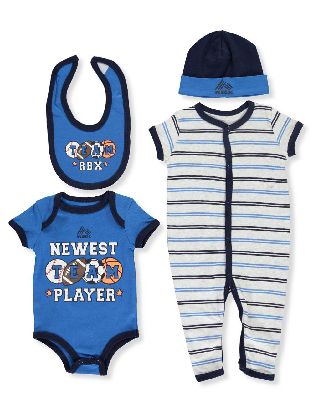 Rbx Baby Boys 4 Piece Layette Set
