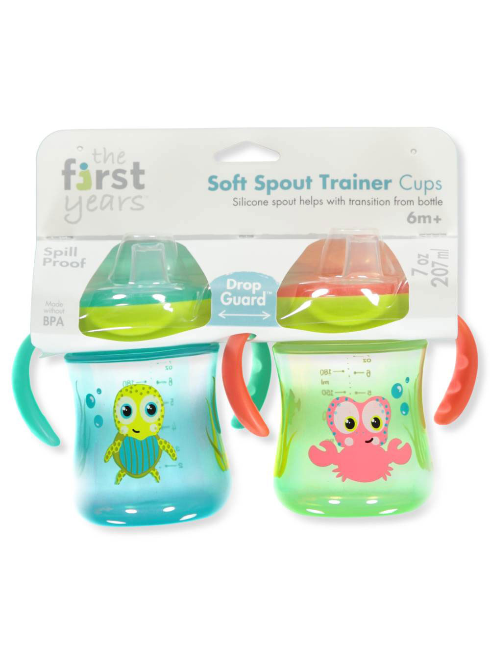 The First Years Soft Spout 2-Pack Trainer Cups (7 oz.) - blue multi, one size