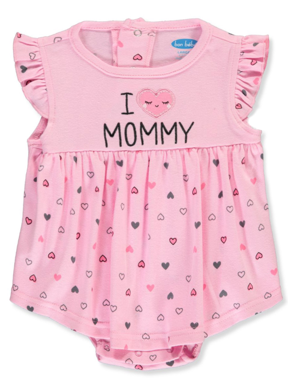 Bon Bebe Baby Girls I Love Mommy Dress Bodysuit Combo