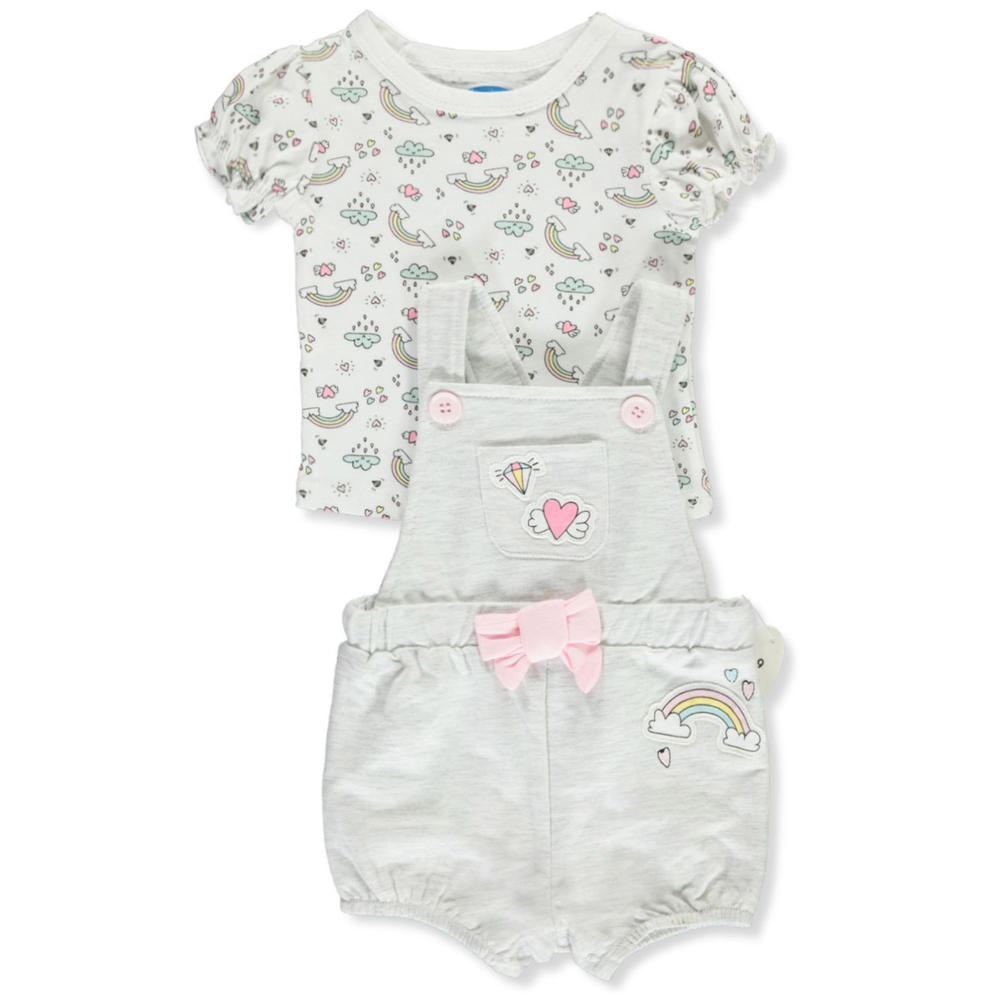 Bon Bebe Baby Girls Rainbow 2 Piece Layette Set Bon Bebe Baby Girls Rainbow 2 Piece Layette Set