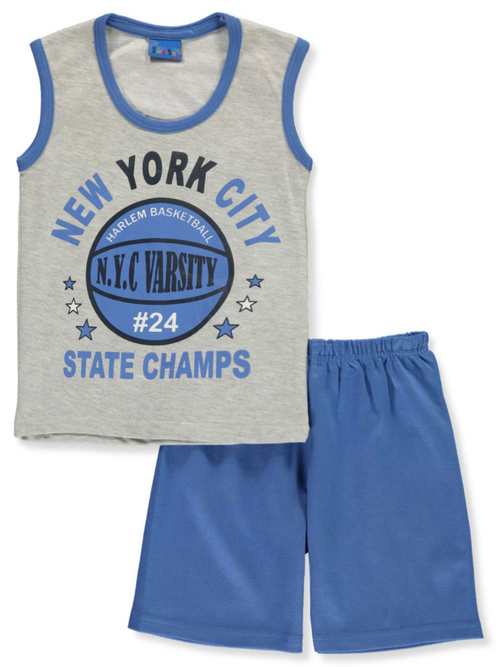 Sweet Soft Baby Boys Nyc Basketball 2 Piece Shorts Set Outfit