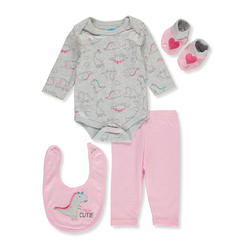 Bon Bebe Baby Girls Mega Cutie 4 Piece Layette Set Bon Bebe Baby Girls Mega Cutie 4 Piece Layette Set