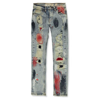 Evolution In Design Boys' Rip Splatter Skinny Jeans Evolution In Design Boys' Rip Splatter Skinny Jeans