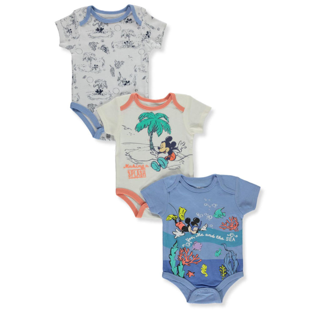 Disney Mickey Mouse Baby Boys' 3-Pack Bodysuits