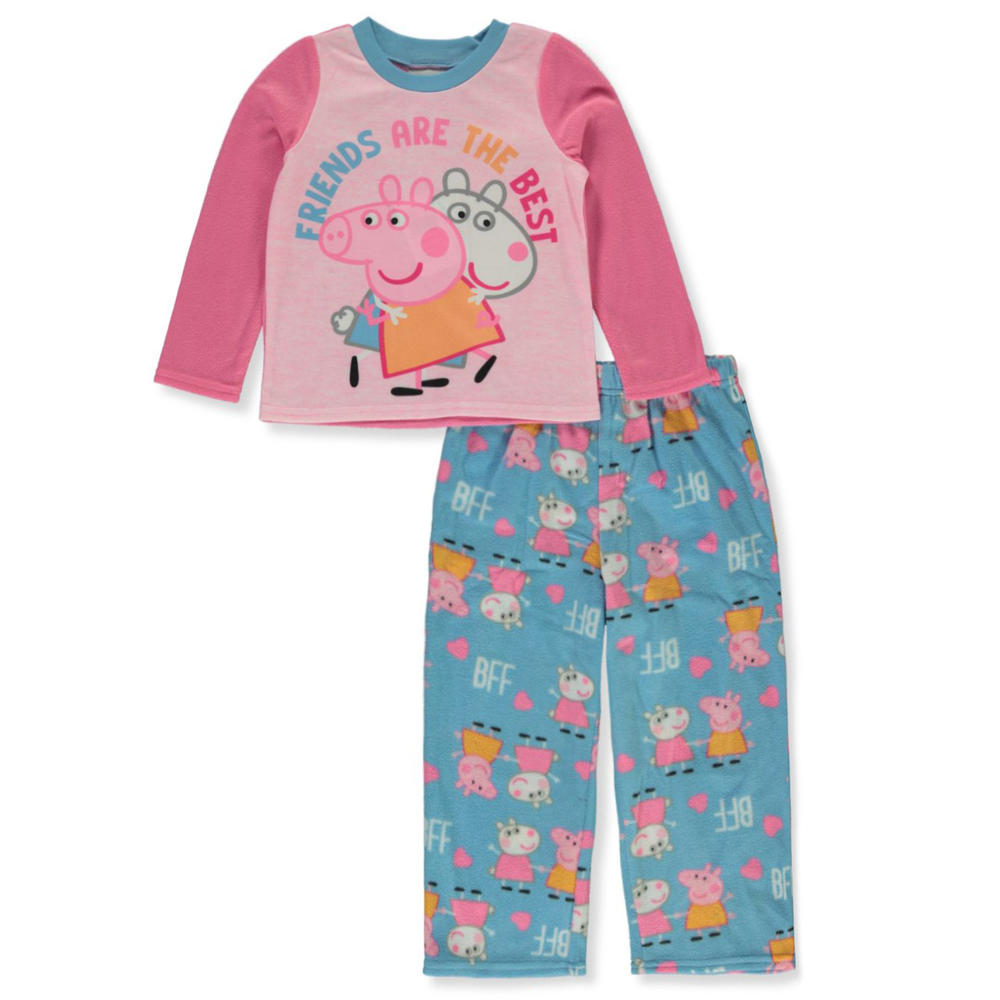 Nickelodeon Peppa Pig Girls' 2-Piece Microfleece Pajamas