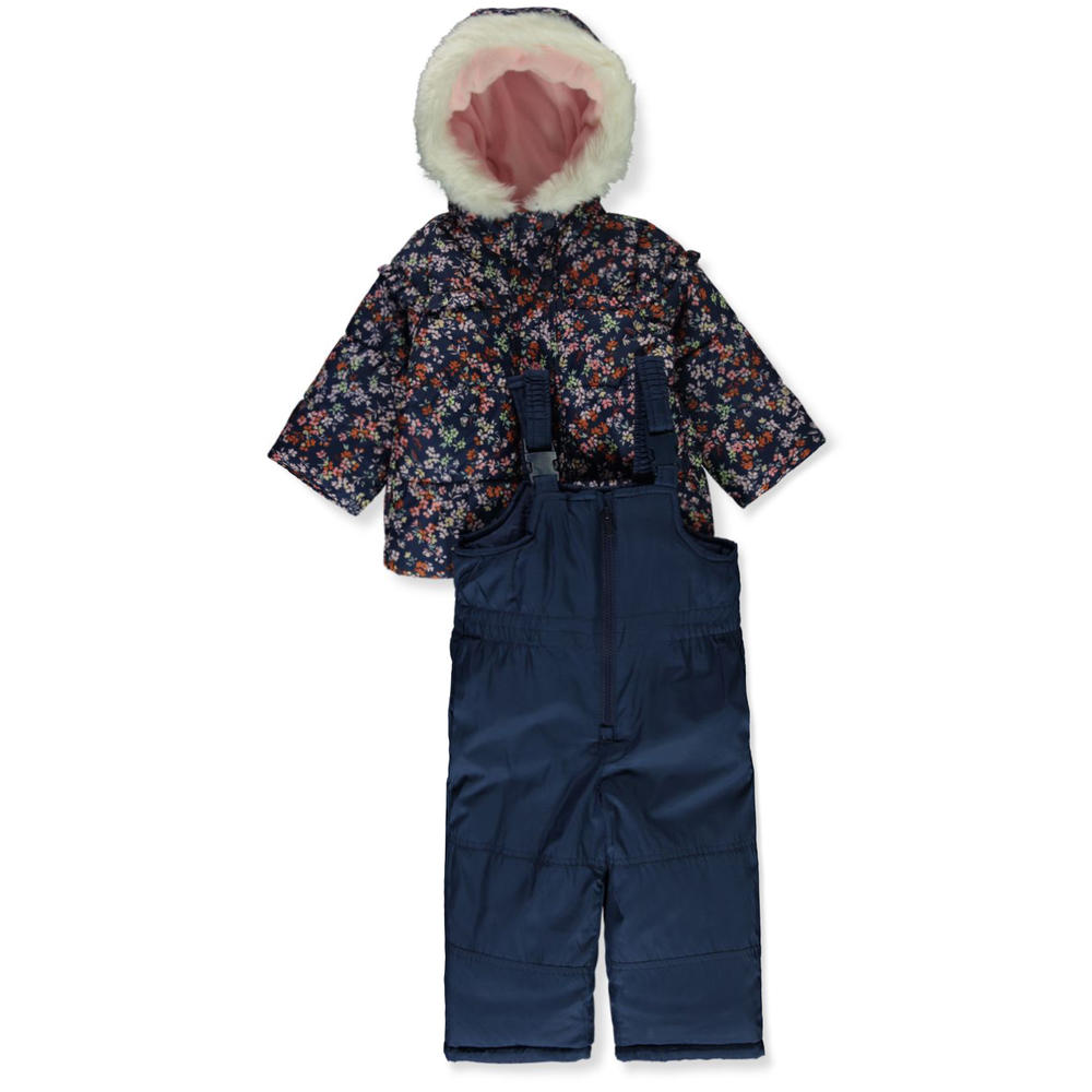 Carter's Baby Girls' 2-Piece Floral Jacket Snowsuit Set