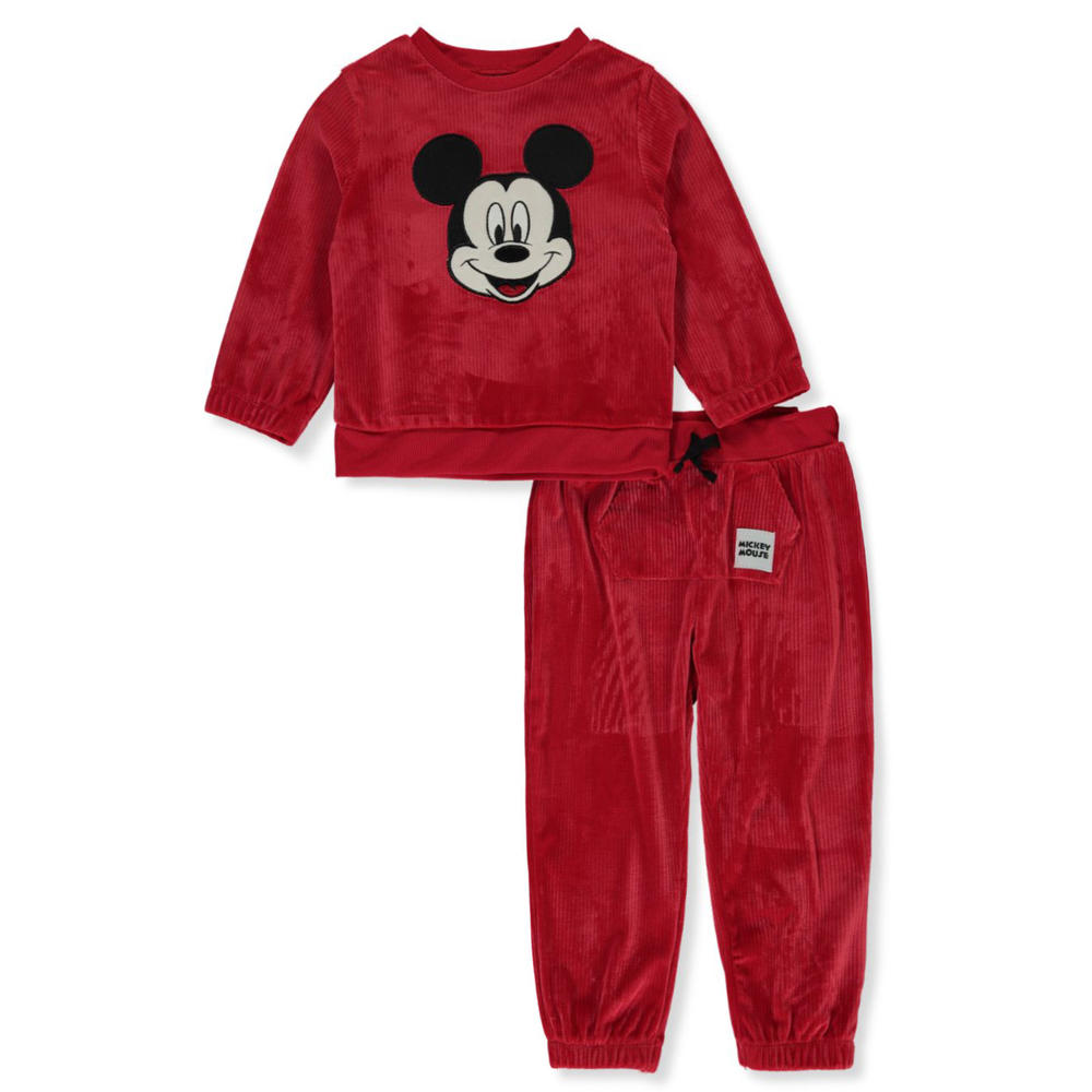 Disney Mickey Mouse Baby Boys' 2-Piece Velvet Joggers Set Outfit