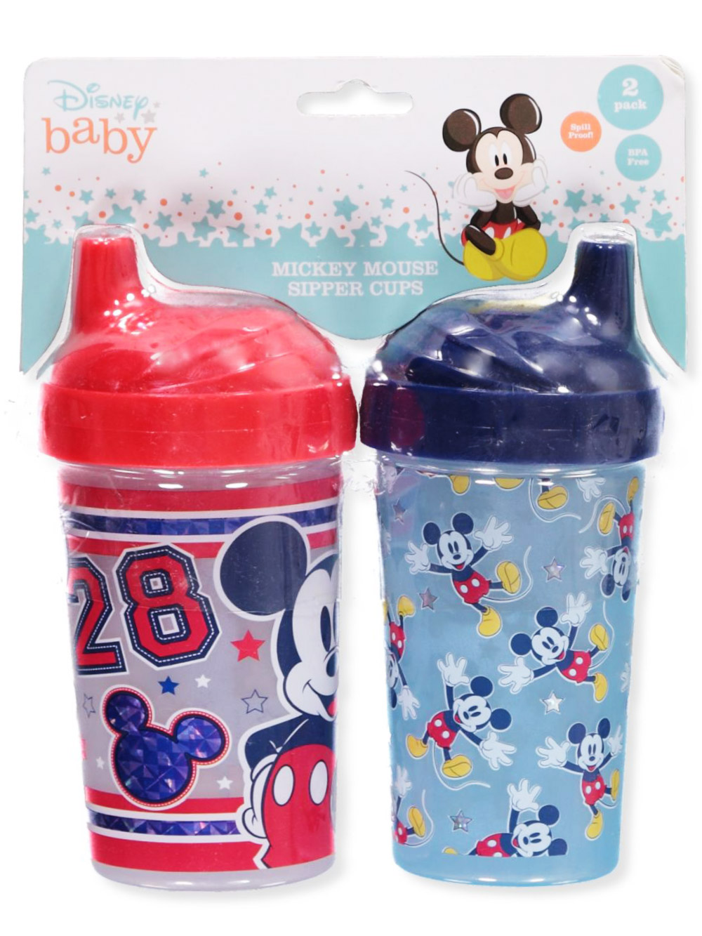 Disney Mickey Mouse Baby Boys' 2-Pack Sipper Cups - red/multi, one size