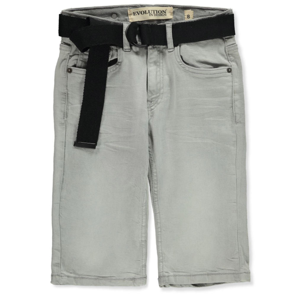 Evolution In Design Boys' Belted Denim Shorts