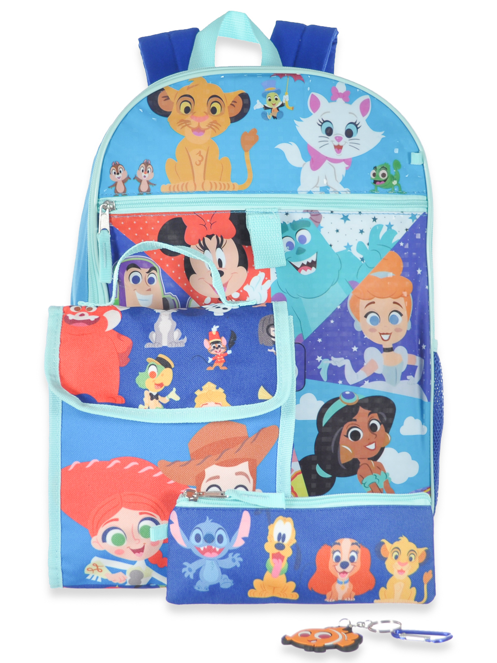 Disney Girls' 5-Piece Backpack Lunchbox Set