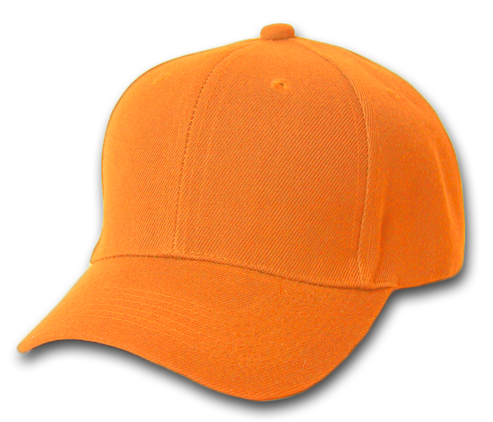 Magic Years Plain Acrylic Baseball Hat Cap - Orange