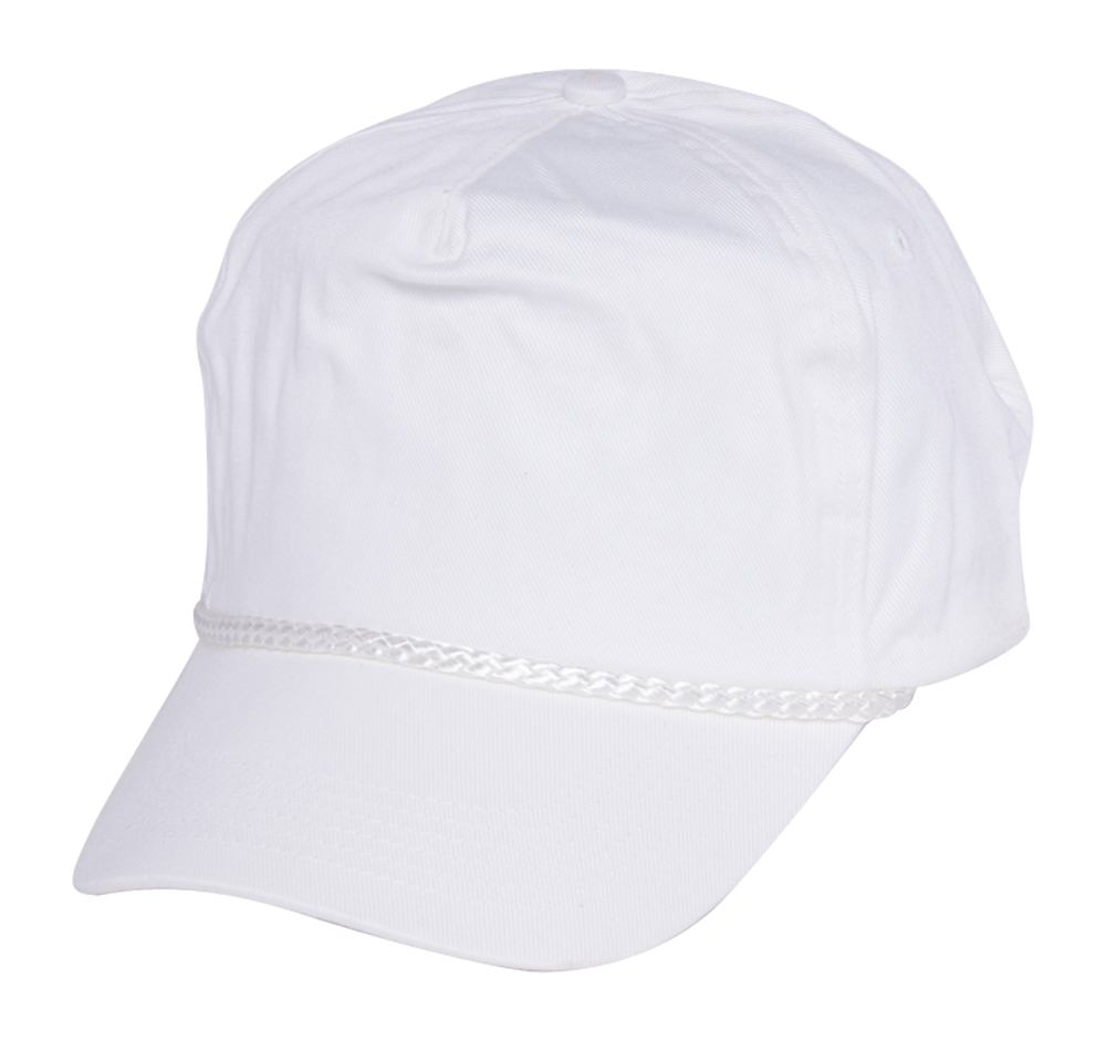 Cameo Cotton Twill Golf Cap - White