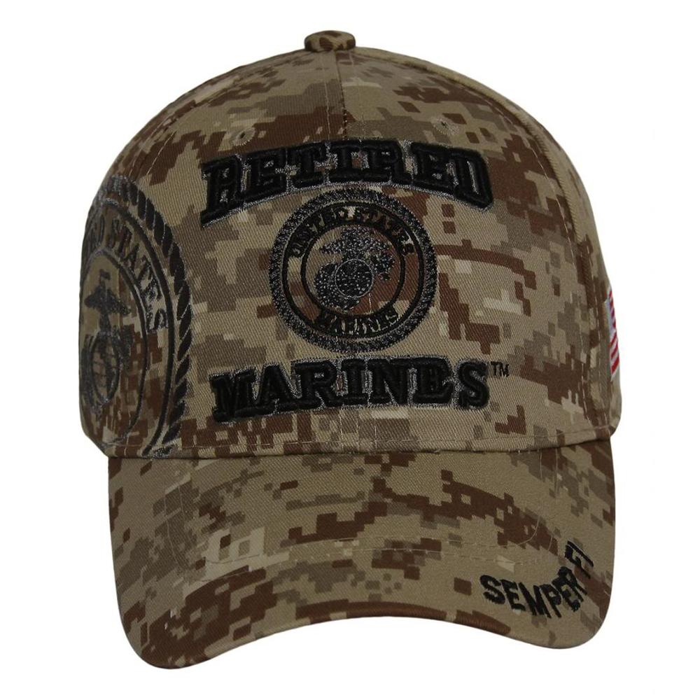 Military Hats United States Marines Retired Shadow Digi-Desert Adjustable Cap