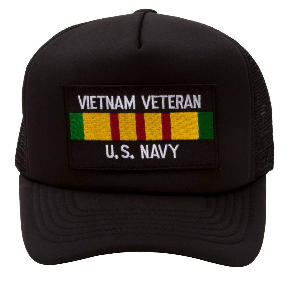 Military Hats Military Patch Adjustable Trucker Hats - Vietnam Veteran - US Navy