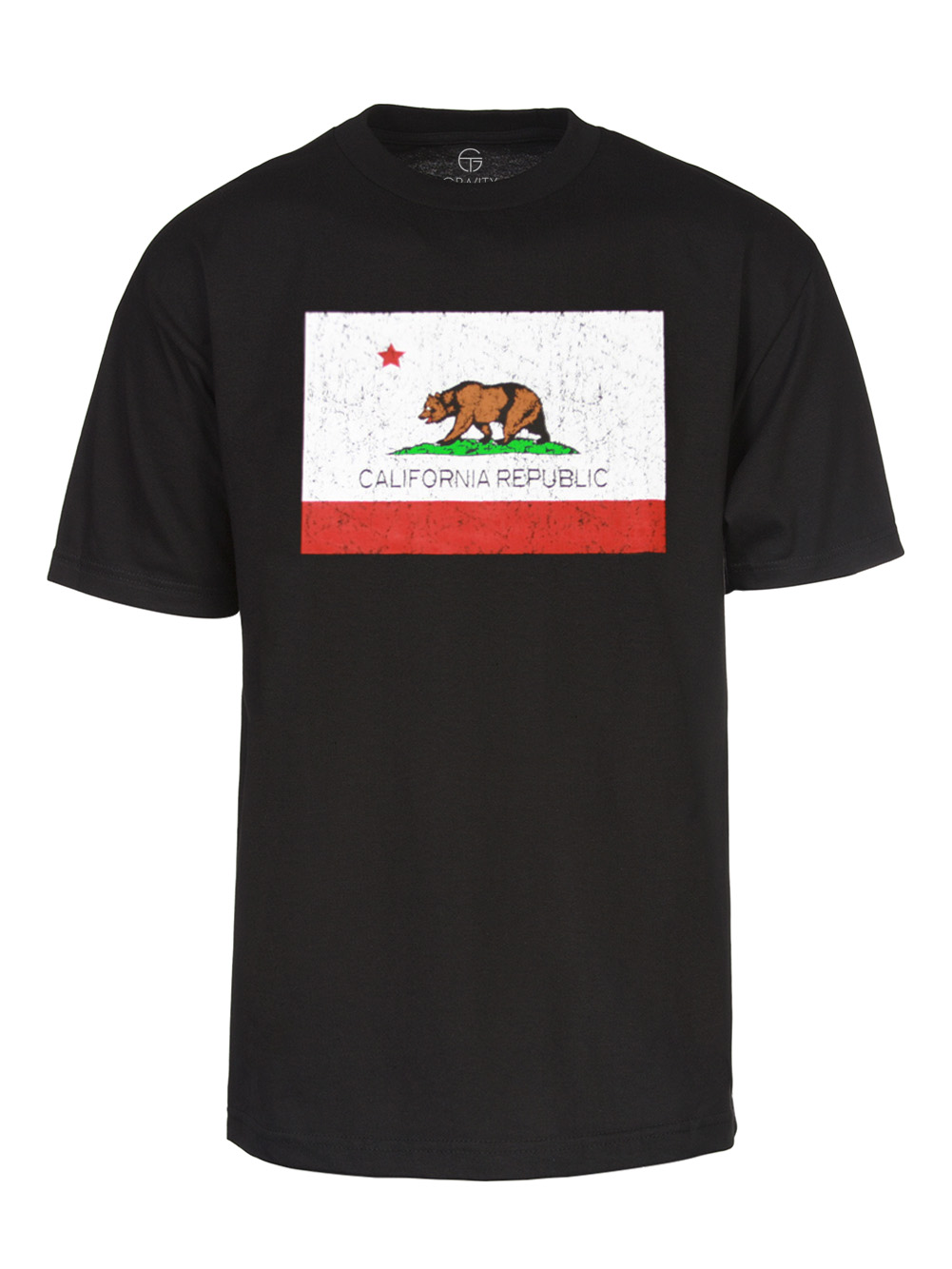 Gravity Trading Men's California Bear Republic Black Short Sleeve Shirt
