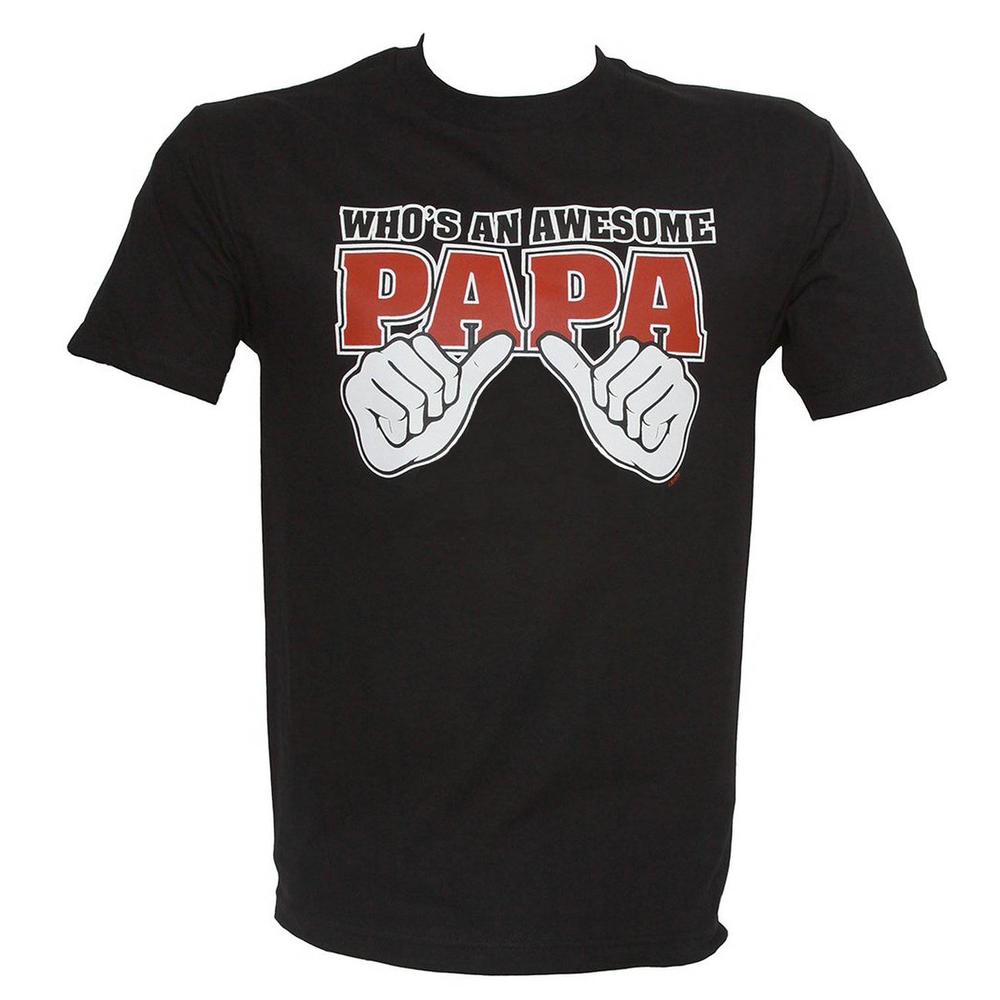 Gravity Trading Humor Tees Men's "Who's an Awesome Papa?" Custom T-Shirt