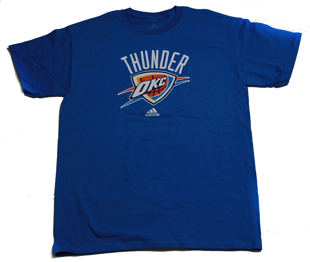 NBA Oklahoma City Thunder Audience Fan Adidas Blue T Shirt