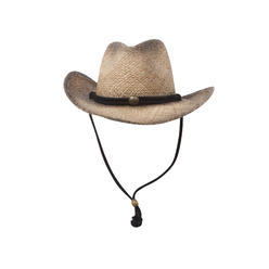 TOP HEADWEAR Outback Women's Cowboy Hat Tea Stained Shapeable Raffia Straw