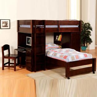 Furniture Of America Dark Walnut Computer Writing Desk Chair Closet Furniture Of America Dark Walnut Computer Writing Desk Chair Closet Bookcase Twin