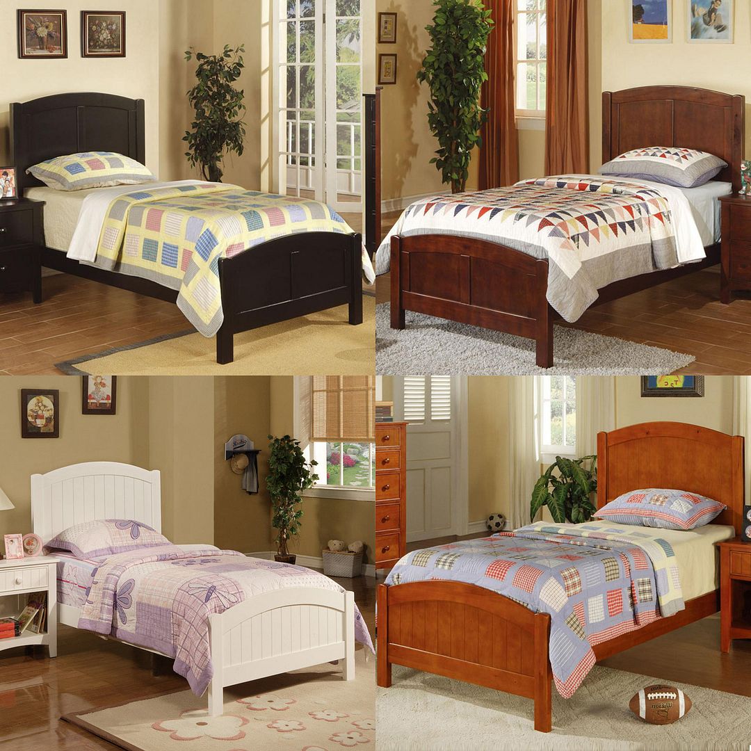 Jenny Lind Kids Beds White Oversized Headboard With Poundex Simple Design Youth White Oak Cherry Black Twin Bed With Arched Headboard