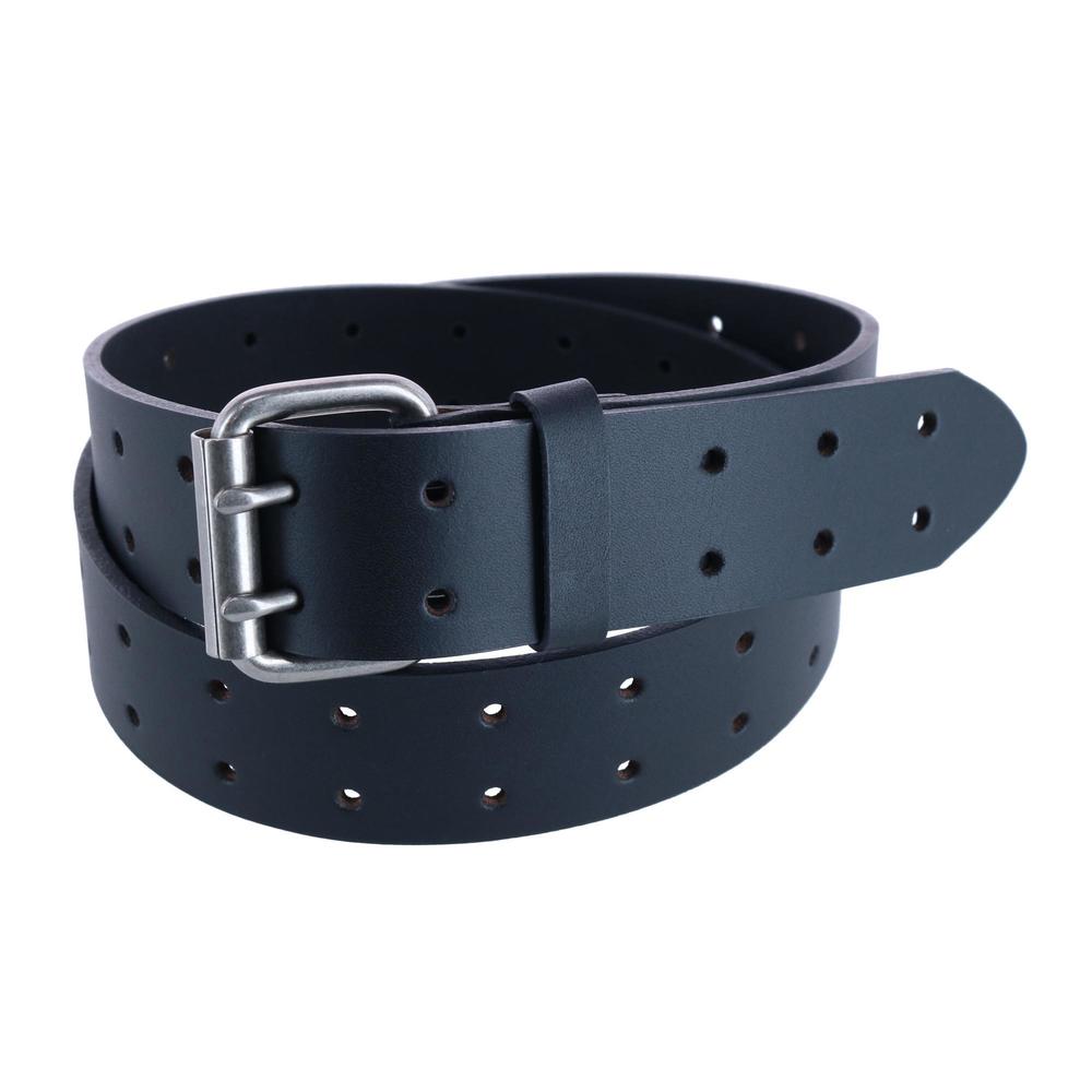 Dickies Men's Leather Two Hole Double Prong Bridle Belt