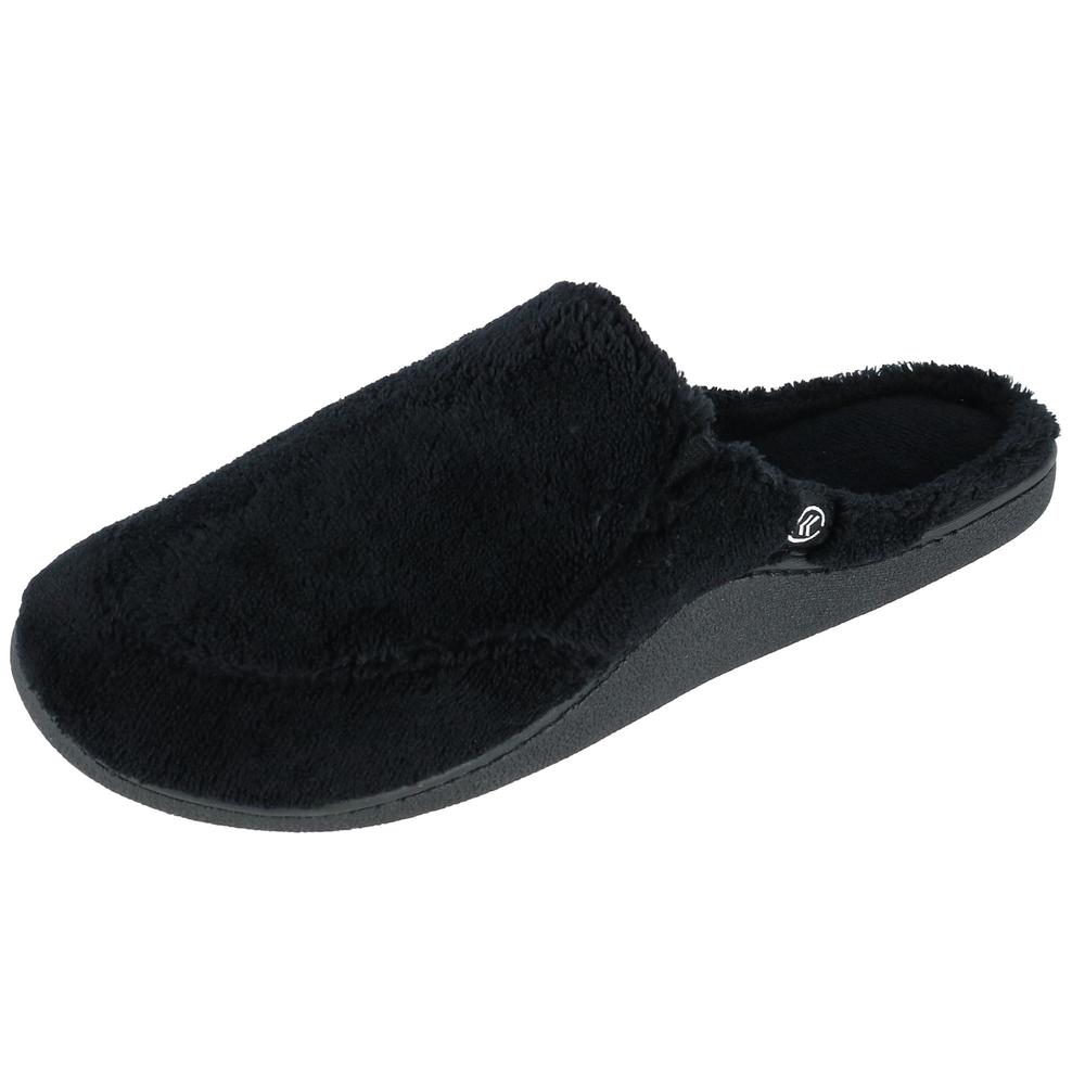 Isotoner Men's Microterry Open Back Clog Slippers