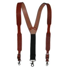 3 D Belt Company Men's Big & Tall Leather Suspenders with Metal Swivel Hook Ends