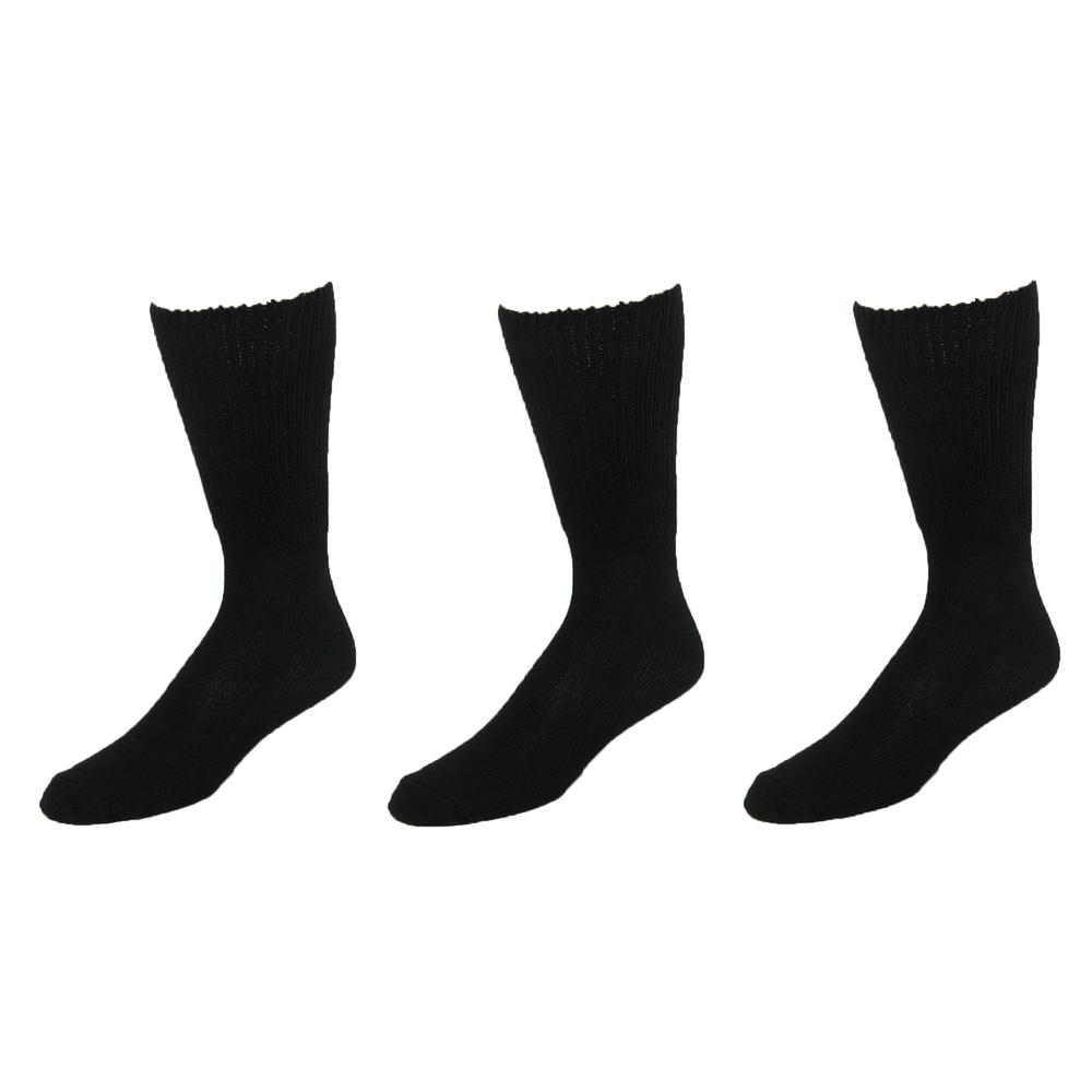Extra Wide Sock Co. Men's Cotton Wide Big and Tall Tube Socks (Pack of 3)