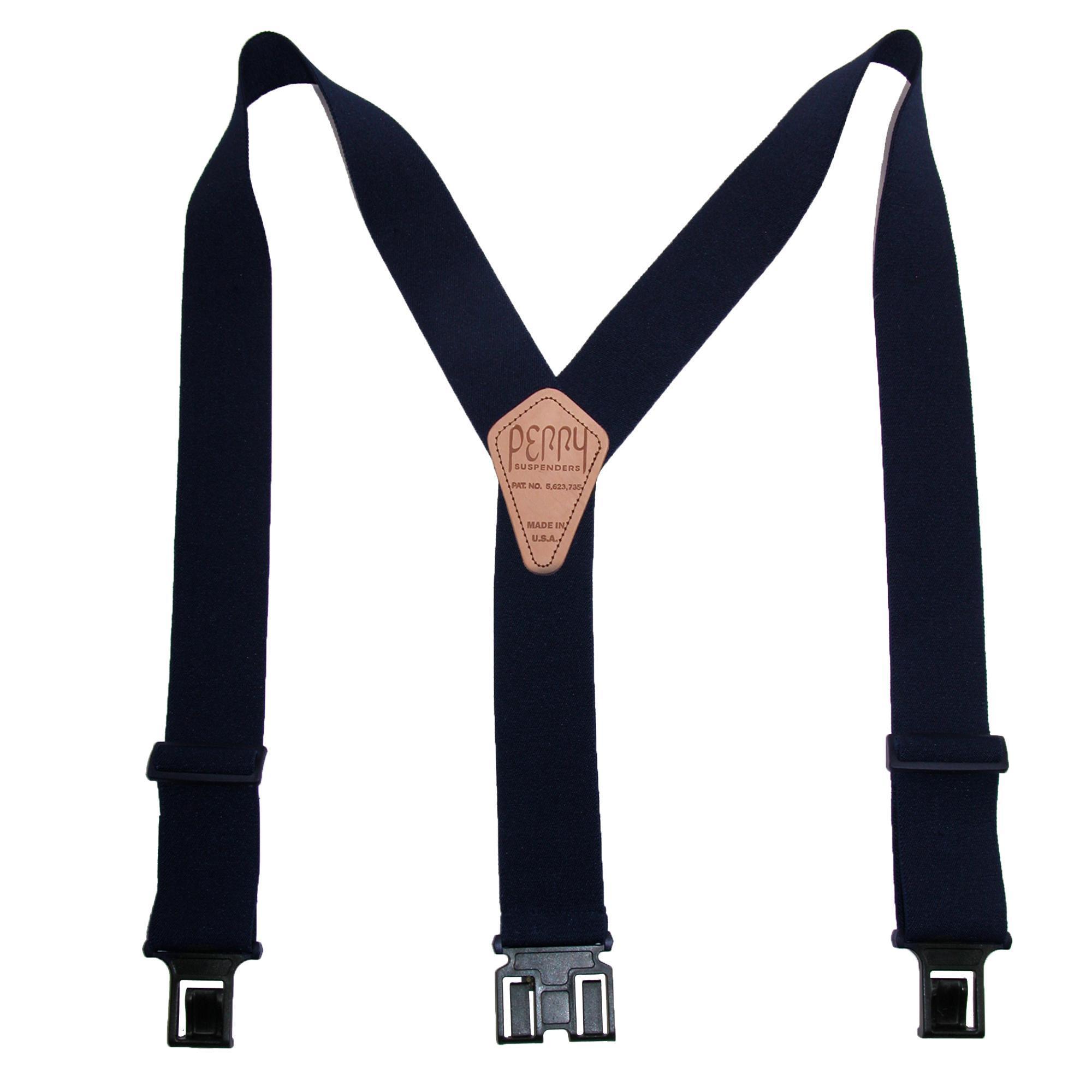 Perry Suspenders Men's Elastic 2 Inch Wide Hook End Suspenders (Tall Available)