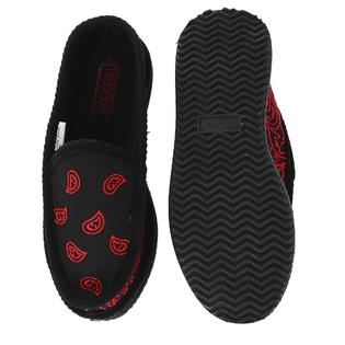 Trooper America Men S Red Paisley Bandana Print Slipper House Shoes