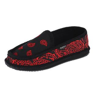 Trooper America Men S Red Paisley Bandana Print Slipper House Shoes